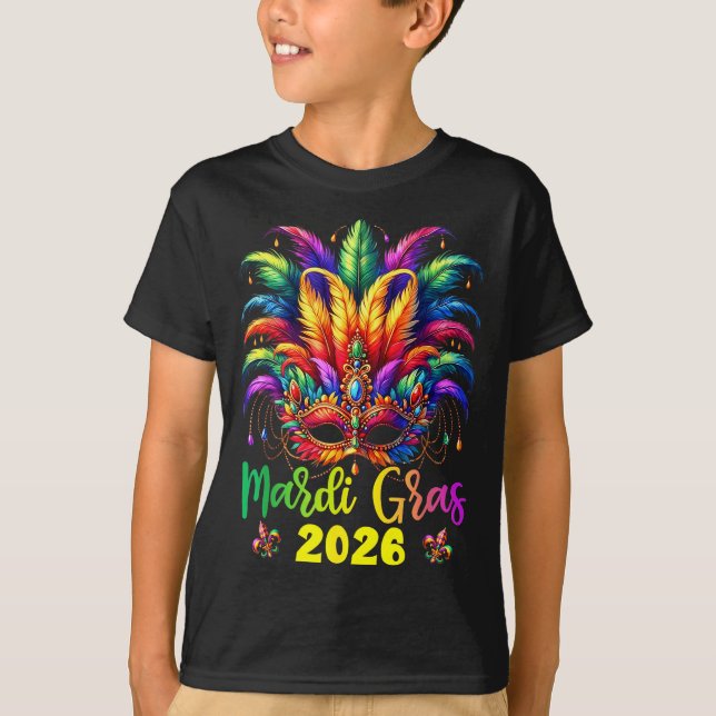 T-shirt Happy Mardi Gras 2026 Jester Hat New Orleans Men W (Devant)