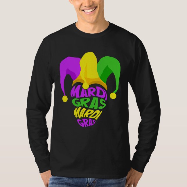 T-shirt Happy Mardi Gras Day Party Hat Women (Devant)
