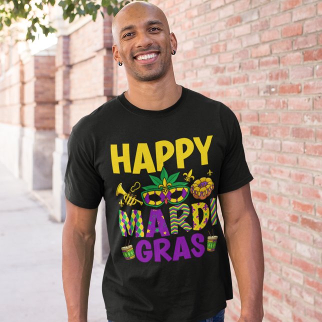 T-shirt Happy Mardi Gras – Perfect for the Ultimate Carniv (Créateur téléchargé)