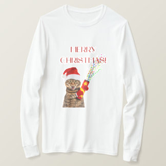 T-shirt Happy Merry Christmas Cat