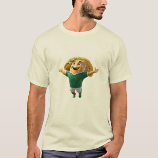 T-shirt Happy Mexico Taco Soccer Mascot  Celebration World