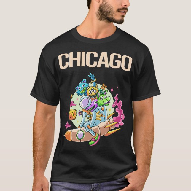 T-shirt Happy Monsters - Chicago (Devant)