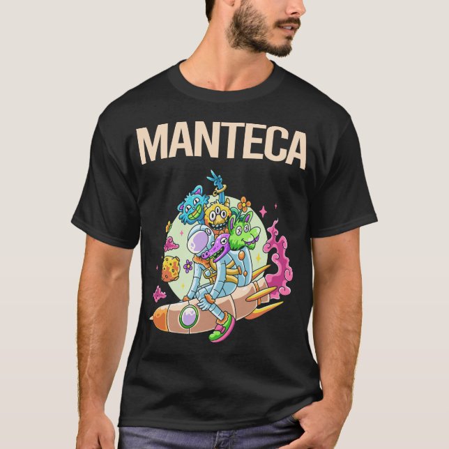T-shirt Happy Monsters - Manteca (Devant)
