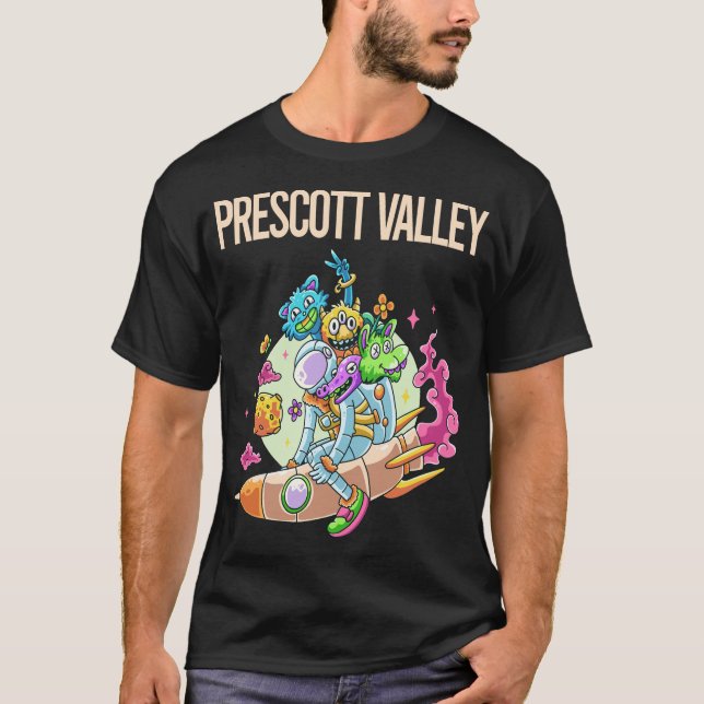 T-shirt Happy Monsters - Prescott Valley (Devant)