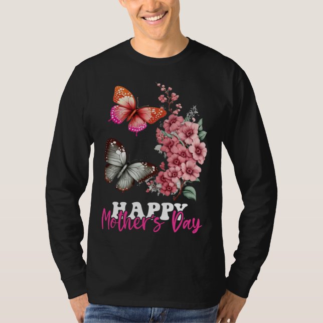 T-shirt Happy Mother s Day 2023 Mothers Day Butterfly Mom  (Devant)