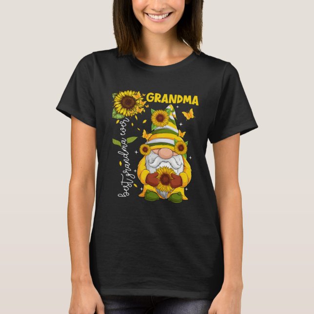T-shirt Happy Mother s Day Grandma Sunflower Mom Gnome Mam (Devant)