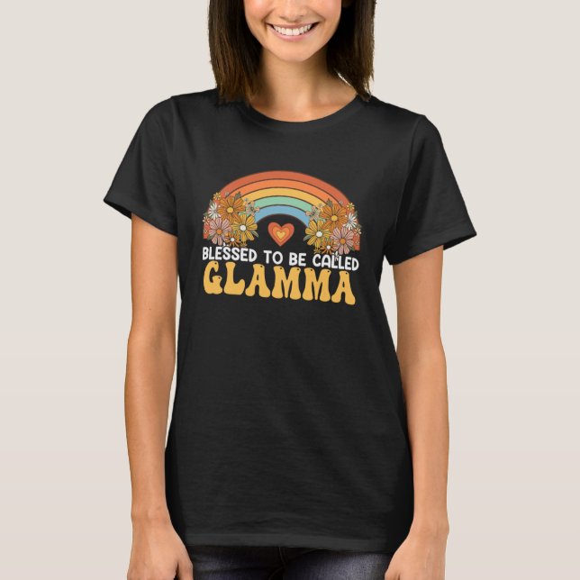 T-shirt Happy Mothers Day Blessed To Be Called Glamma Rain (Devant)
