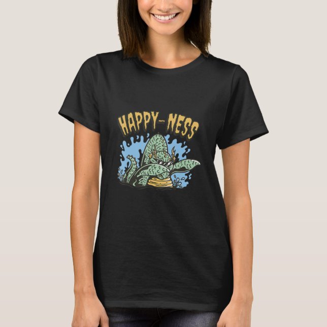 T-shirt Happy Ness - Loch Ness Monster PUN (Devant)
