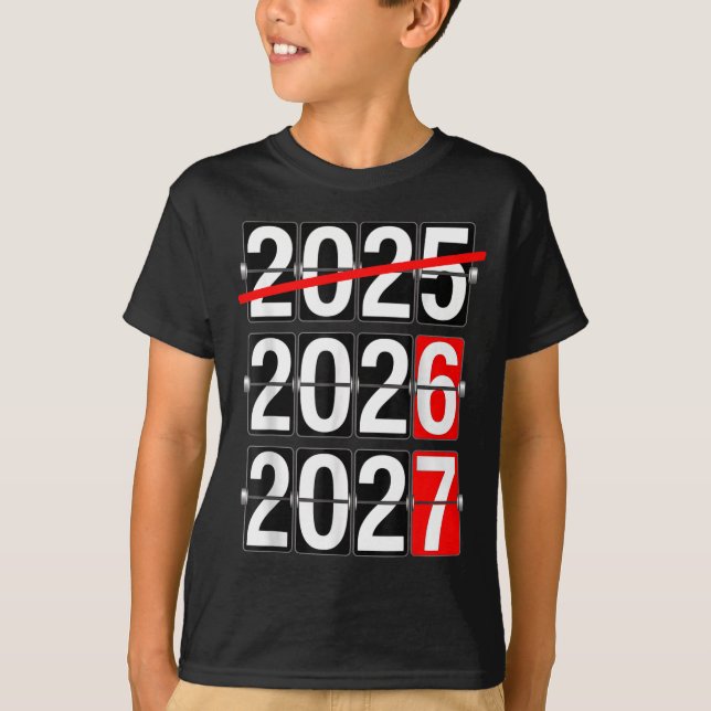 T-shirt Happy New Year 2026 2027 67 Meme Six Seven Funny  (Devant)
