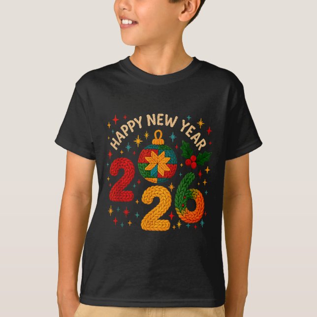 T-shirt Happy New Year 2026 Family Matching Gift  (Devant)