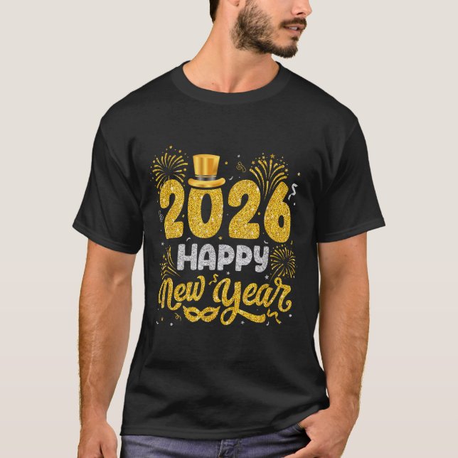 T-shirt Happy New Year 2026 Fireworks New Years Eve Men Wo (Devant)