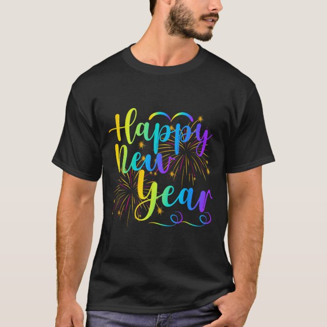 T-shirt Happy New Year 2026 Funny Family Friend New Year E (Devant)
