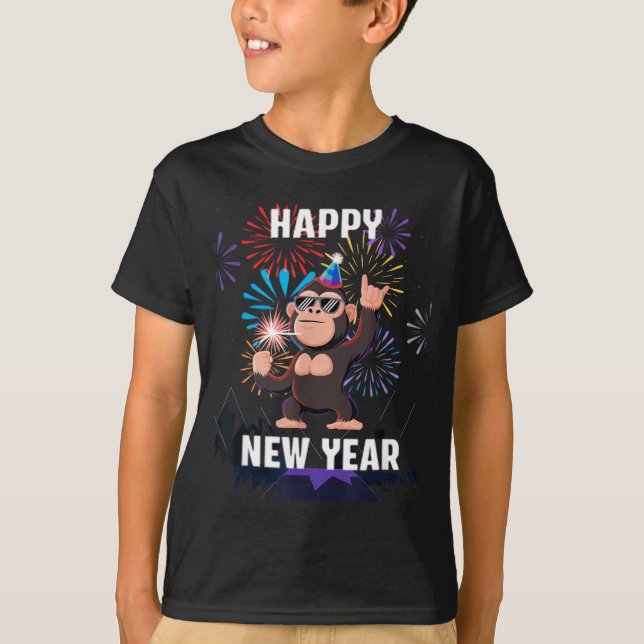 T-shirt Happy New Year 2026 Funny Kids Bigfoot Lovers Part (Devant)