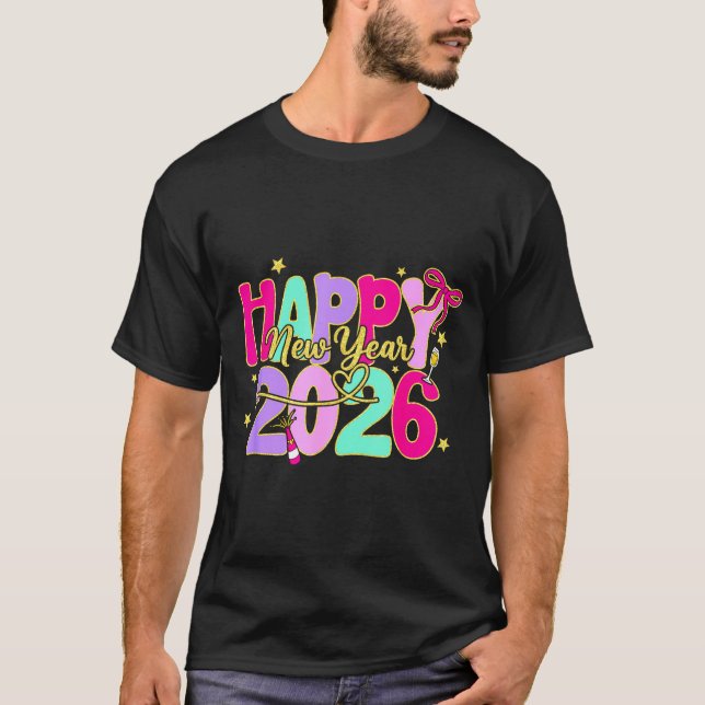 T-shirt Happy New Year 2026 New Years Eve Party Family Mat (Devant)