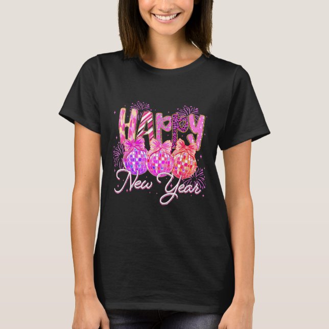 T-shirt Happy New Year 2026 Preppy New Years Nk Coquette B (Devant)