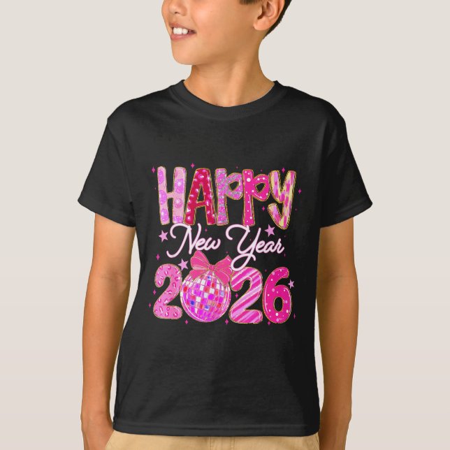 T-shirt Happy New Year 2026 Preppy New Years Nk Coquette B (Devant)