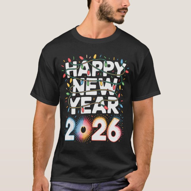 T-shirt Happy New Year 2026 Sparkle Shirt For Women  (Devant)