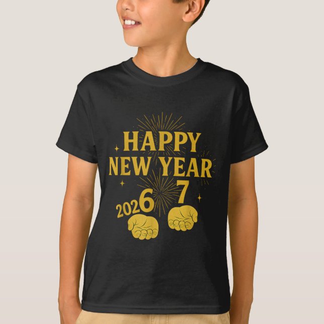 T-shirt Happy New Year 67 Meme – Funny 2026 Celebration Pa (Devant)