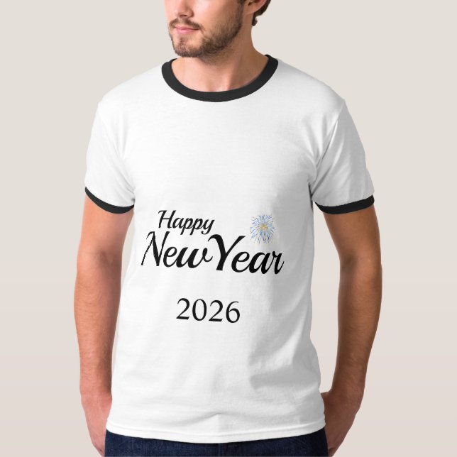 T-shirt Happy New Year Custom Present (Devant)