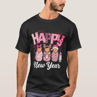 T-shirt Happy New Year Labor Delivery L&amp;d Nurse Nye Pa
