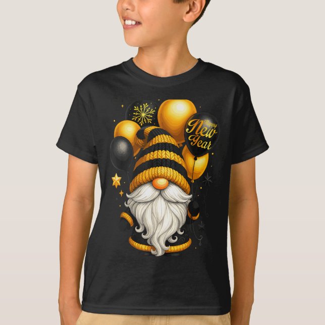 T-shirt Happy New Year Party New Years Eve 2026 Gnome Love (Devant)