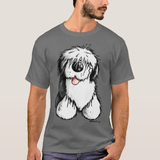 T-shirt Happy Old English Sheepdog I For A Dog Or Bobtail 