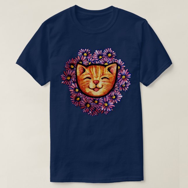 T-shirt Happy Orange Tabby Cat (Design devant)