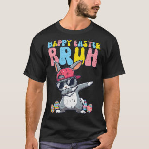 T-shirt Happy Pâques Bruh Bunny Dab Rabbit Danse Garçons E