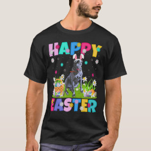 T-shirt Happy Pâques Bunny Anglais Bulldog Pâques dimanche