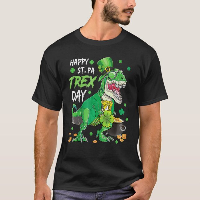 T-shirt Happy Pat Rex Day Dinosaur T Rex St Patrick's Day  (Devant)