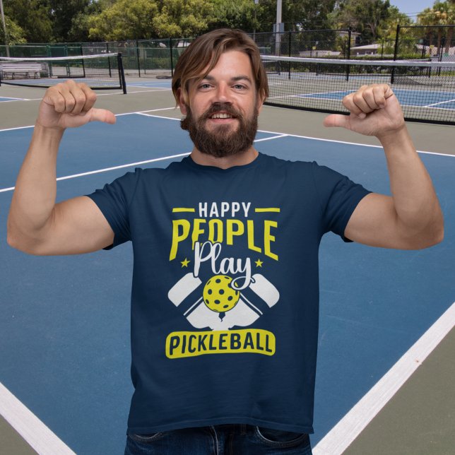 T-shirt Happy People Play Pickleball Funny Pickleball (Créateur téléchargé)