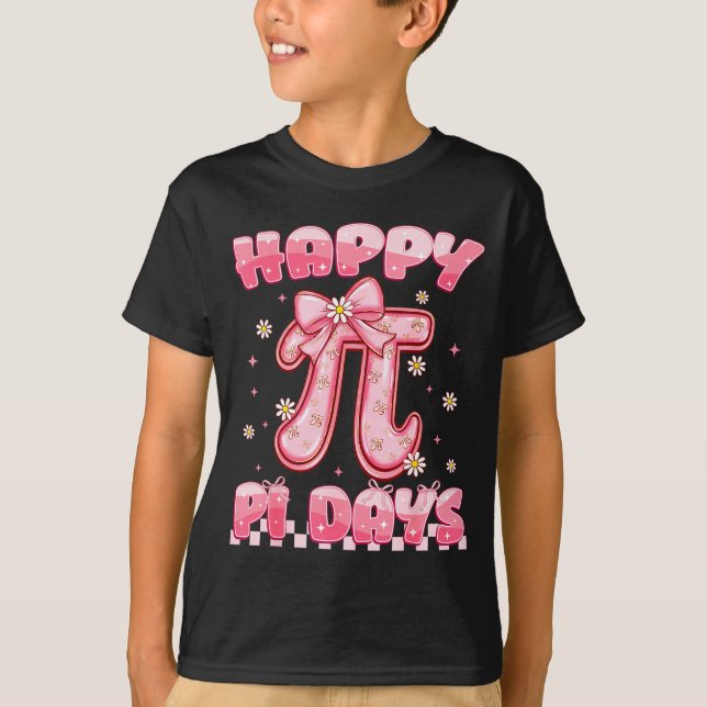 T-shirt Happy Pi Day 3.14 Be Irrational Coquette Bow Math  (Devant)