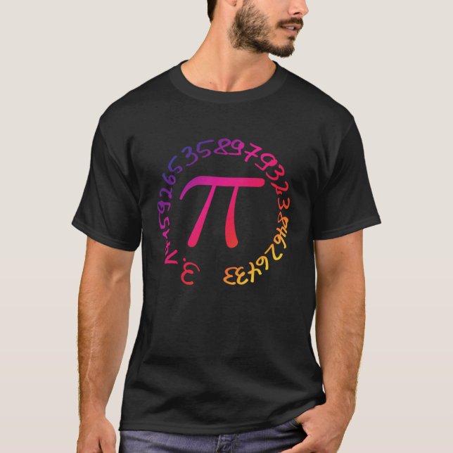 T-shirt Happy Pi Day March 14 Circular 3 14 Many Digits Sc (Devant)