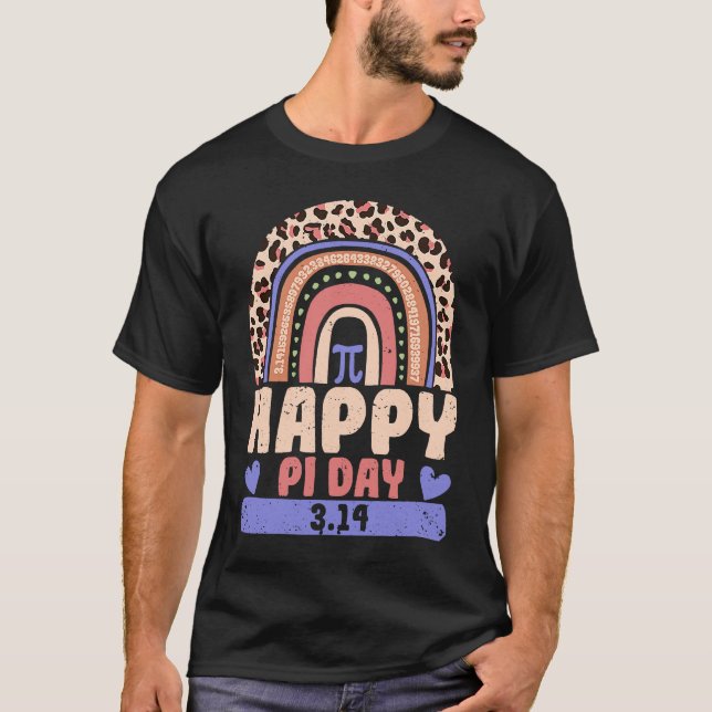 T-shirt Happy Pi Day Mathematic Science Math Teacher Leopa (Devant)