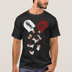 T-shirt Happy Pill Beagles Beagle Maman Papa