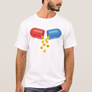 T-shirt Happy Pill : Emoticons positifs