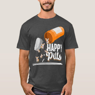 T-shirt Happy Pills Amoureux des chiens Chihuahua Chien Pr