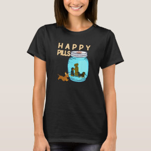 T-shirt Happy Pills Chiens Retriever Chien Mama Weiner Hou