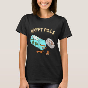 T-shirt Happy Pills Dachshund Amoureux des chiens