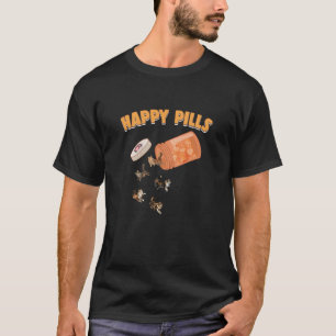 T-shirt Happy Pills Maine Coon Chat Funny Kitten Lover
