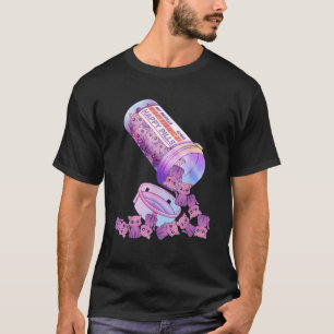 T-shirt Happy Pills Pastel Goth Kawaii Yami Cat Otaku Femm