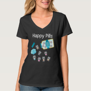 T-shirt Happy Pills Raccoon Cute