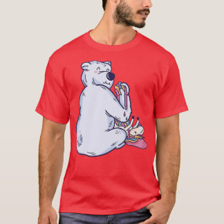 T-shirt HAPPY POLA BEAR MANGE UNE UNICORN Premium