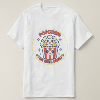 T-shirt Happy Popcorn Movie Lover Graphic