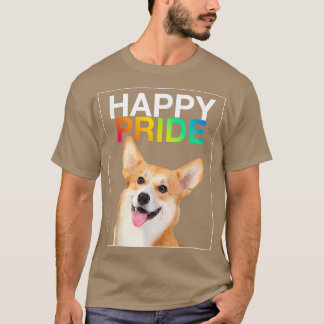 T-shirt Happy Pride Cute Corgi Chien Chien Chien Chien Smi