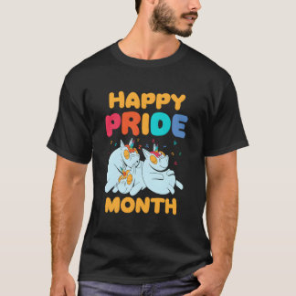 T-shirt Happy Pride Month Gay Lgbtq Rainbow Proud