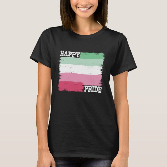 T-shirt Happy Pride Rainbow LGBTQIA+ Communauté Fière Ally (Devant)