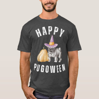 T-shirt Happy Pugoween Funny Carlin Lover Halloween Cos