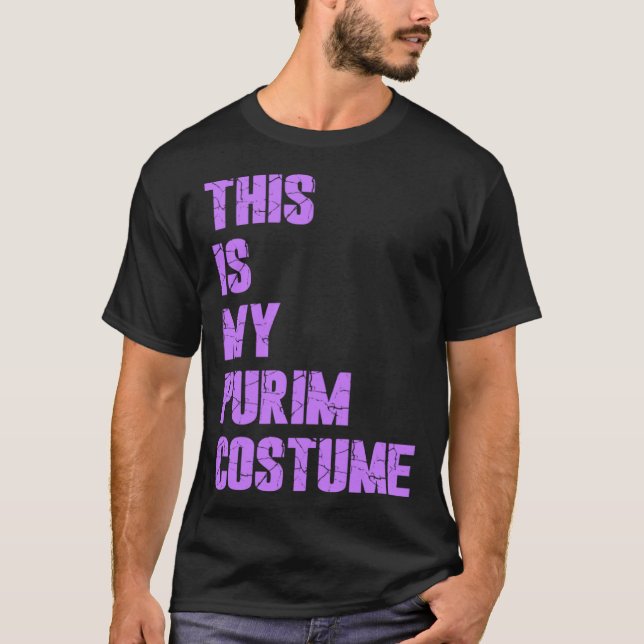 T-shirt Happy Purim Hamantash This Is My Purim Costume Jew (Devant)