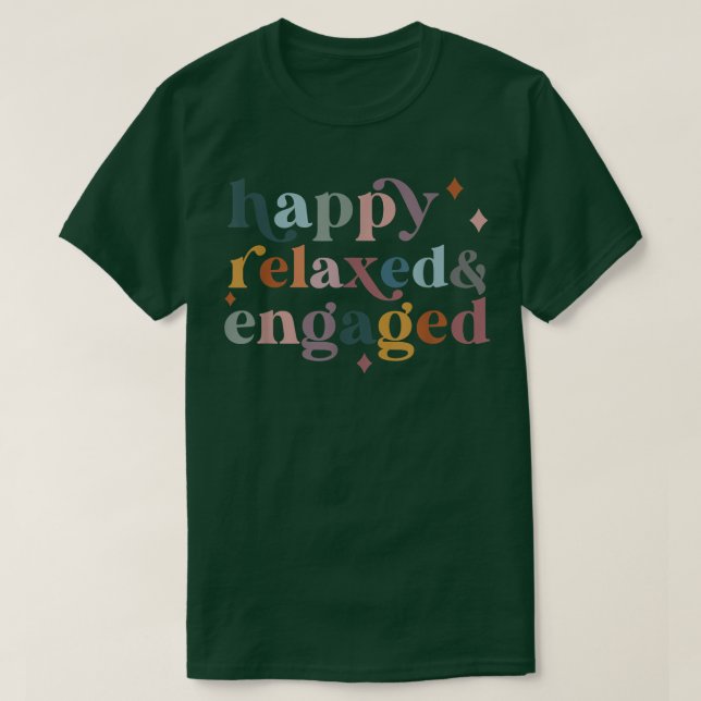 T-shirt Happy Relaed Engagé drôle Retour à l'école (Design devant)